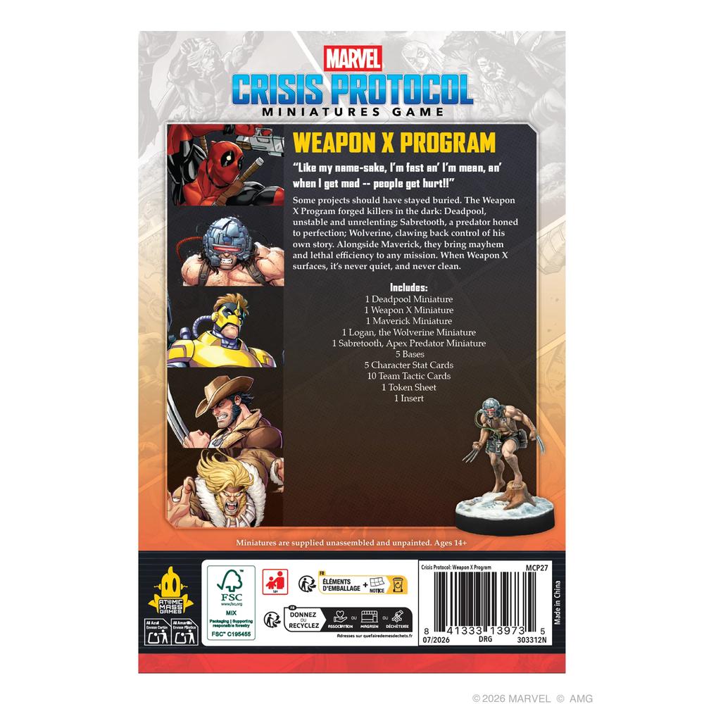Marvel: Crisis Protocol - Weapon X Affiliation Pack