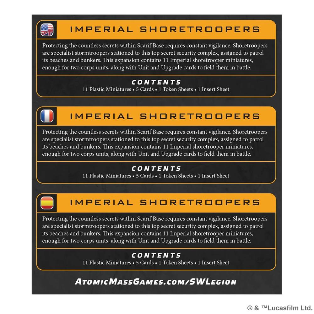 Star Wars : Légion - Shoretroopers impériaux