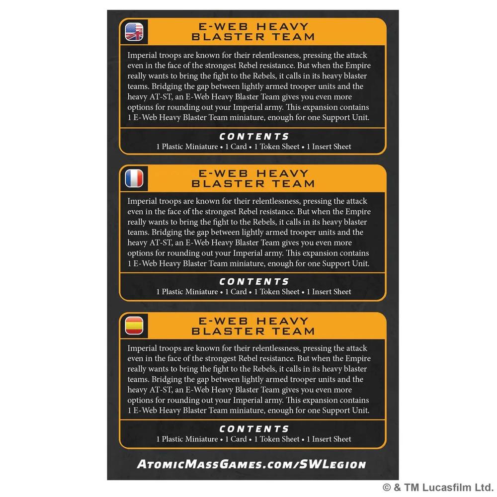 Star Wars : Legion - Extension Unité Blaster Lourd E-Web