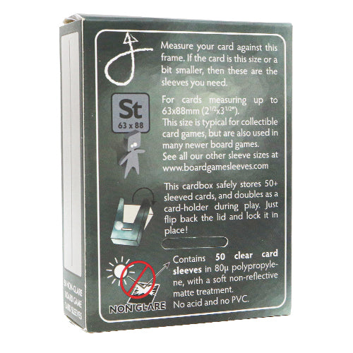 Board Game Sleeves Non Glare- Standard (fits cards of 63x88mm)