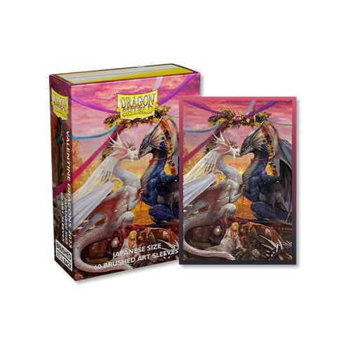 Dragon Shield - Brushed ART Sleeves (60) - Japanese size - Valentine Dragons 2023