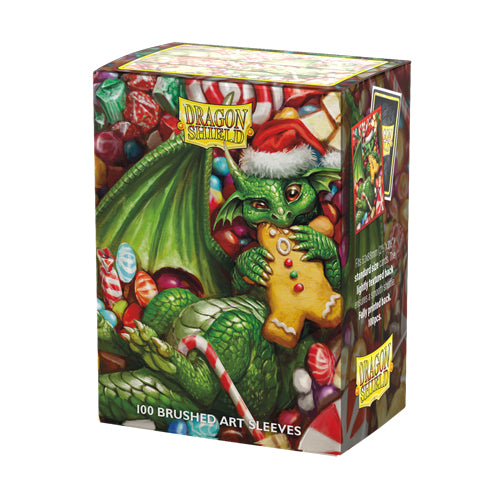 Dragon Shield - Brushed ART Sleeves (100) - Christmas Dragon 2024