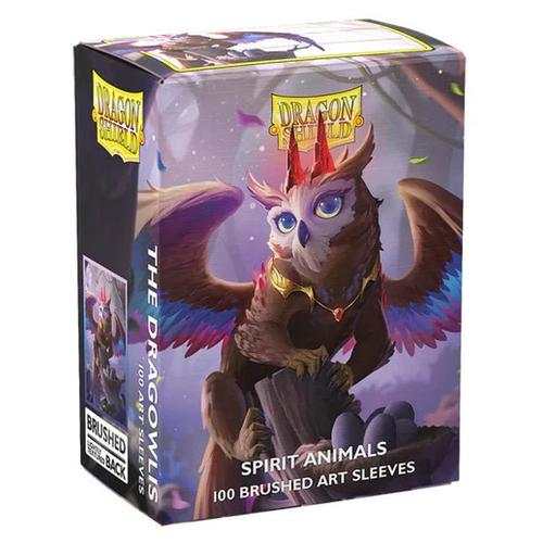 Dragon Shield Spirit Animals - The Dragowlis Brushed ART Sleeves - Standard (100)