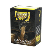 Dragon Shield Matte Dual Standard Sleeves - Black & Gold (100 ct.)