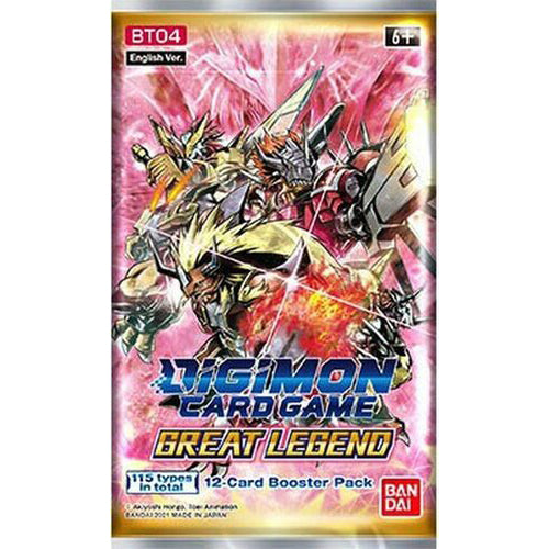 digimon card game great legend booster box Amazon.com: BANDAI NAMCO Entertainment Digimon Card Game Booster Gray Great Legend (BT-04) (Box) : Toys & Games