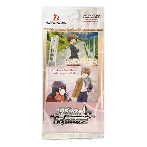 Weiss Schwarz : Paquet de boosters : Rascal Does Not Dream Of A Sister Venturing Out & Knapsack Kid