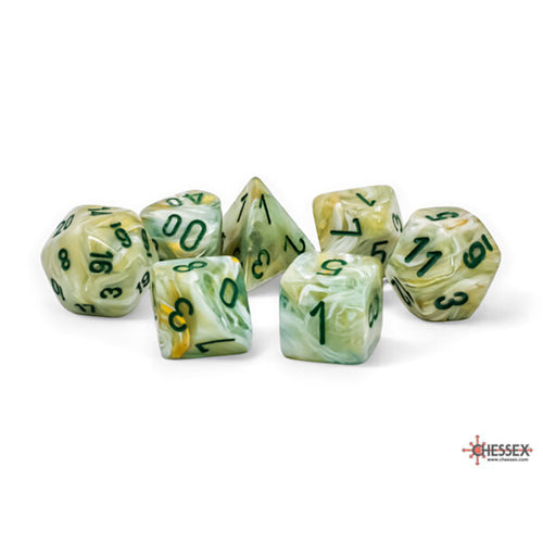 Marble Mega-Hedral - Green/Dark Green 7-Die Set