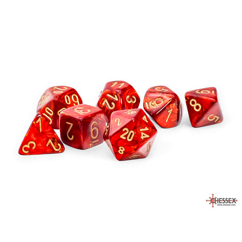 Scarab Mega-Hedral - Scarlet/Gold 7-Die Set