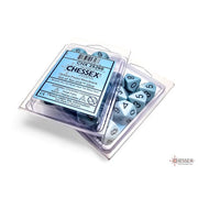 Chessex – Opaque Pastel Blue/black d10 (Set of 10)