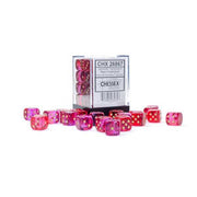Gemini 12mm d6 Translucent Red-Violet/gold Dice Block (36 dice)