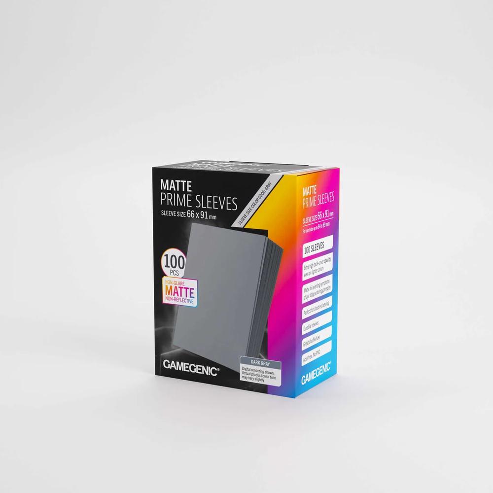UNIT Gamegenic Matte Prime Sleeves Dark Gray 66x91 (100 ct.)