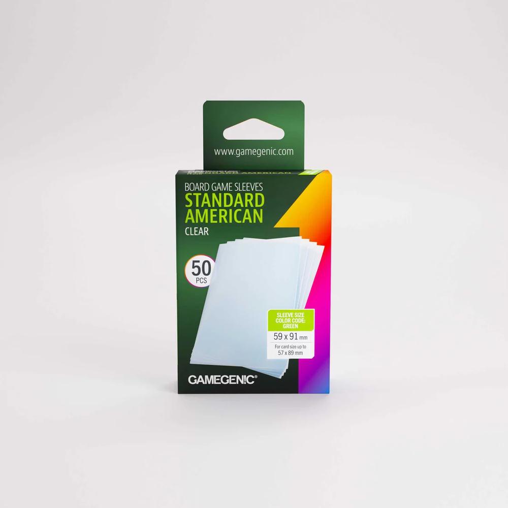 UNIT Gamegenic Board Game Sleeves Standard American Clear (100 ct.)
