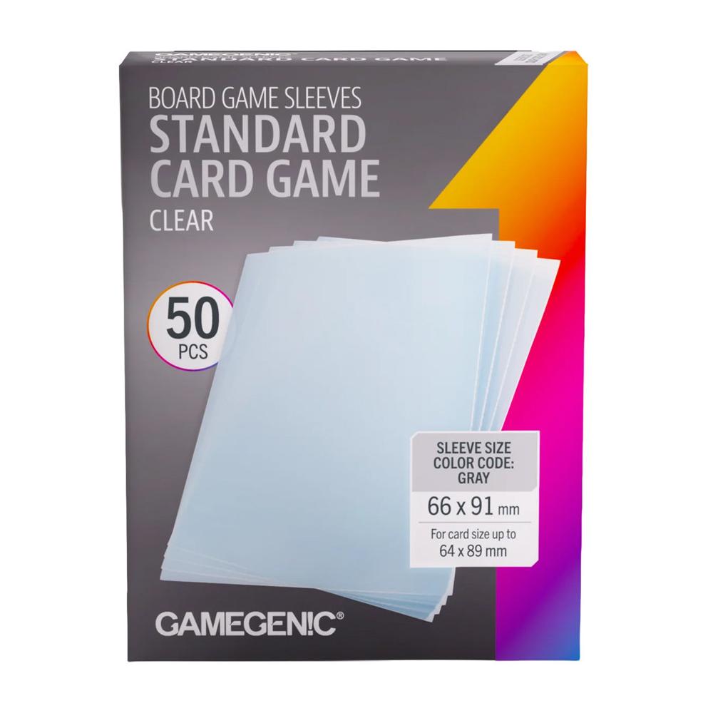 Gamegenic Board Game Sleeves Standard Card Game Clear (100 ct.)