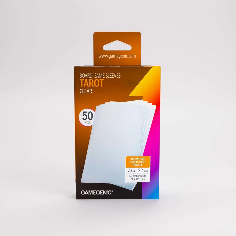 UNIT Gamegenic Board Game Sleeves Tarot-Size Clear (100 ct.)