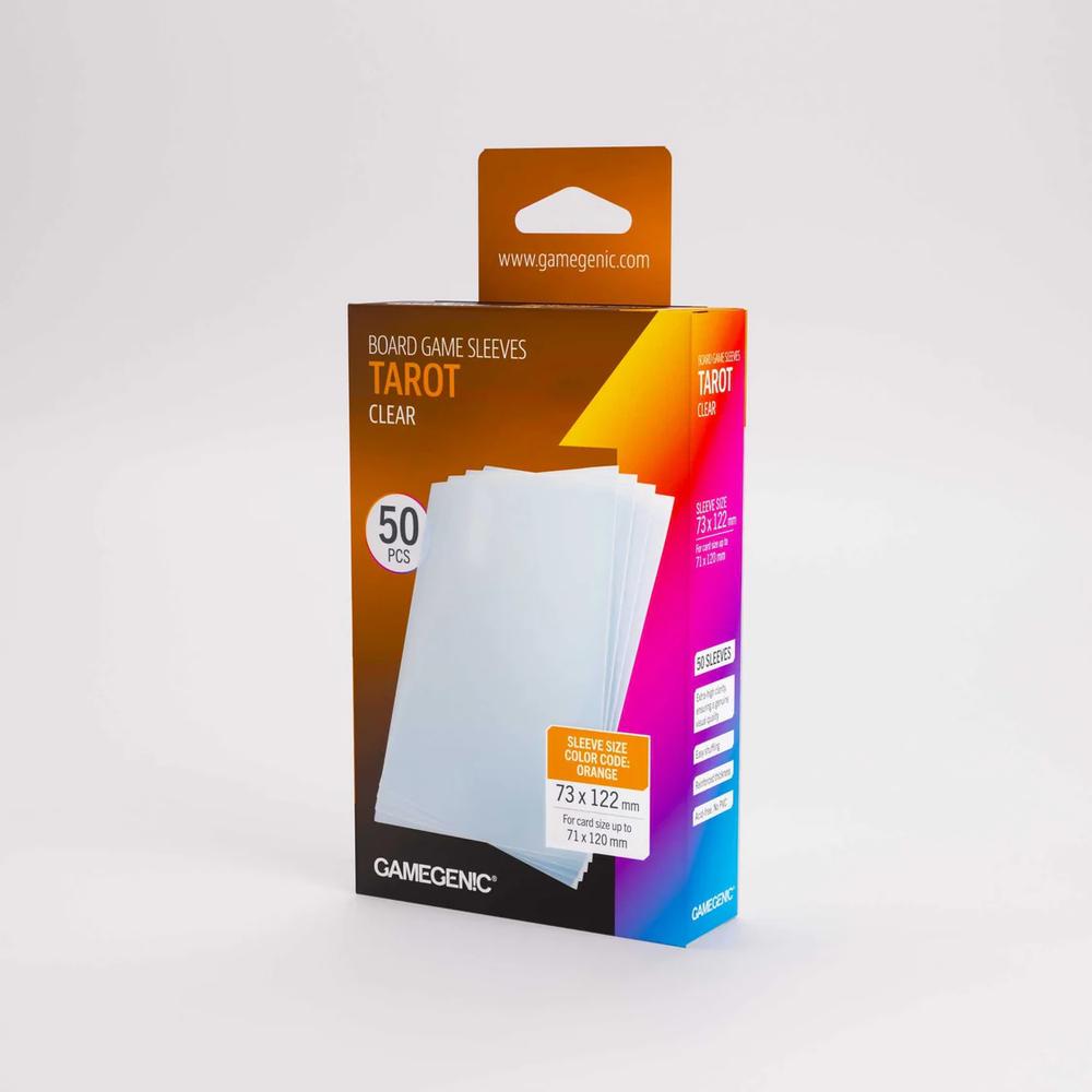 UNIT Gamegenic Board Game Sleeves Tarot-Size Clear (100 ct.)