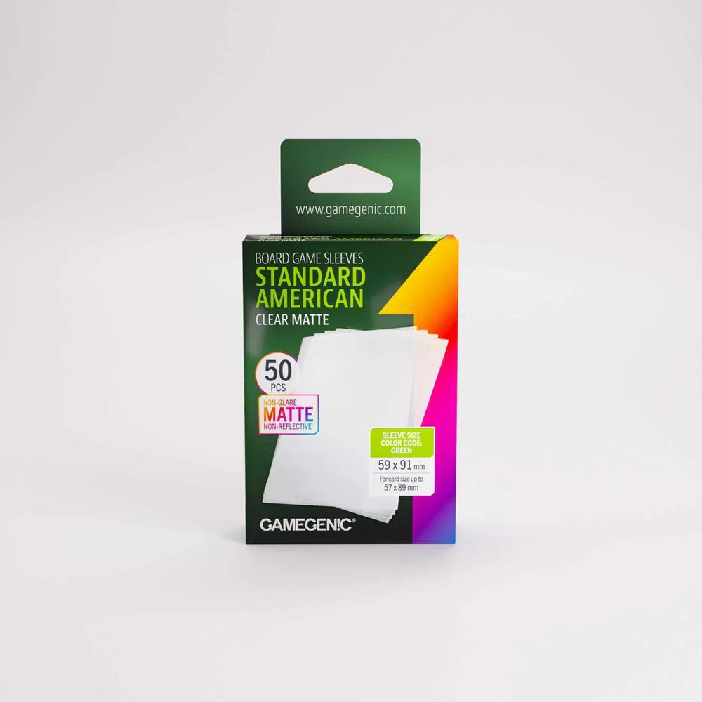 UNIT Gamegenic Board Game Sleeves Standard American Clear Matte (100 ct.)