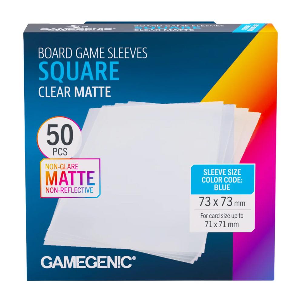 Gamegenic Board Game Sleeves Square Clear Matte (100 ct.)