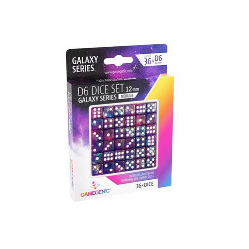 Gamegenic - Galaxy Series - Nebula -  D6 Dice Set 12 Mm (36) - Purple