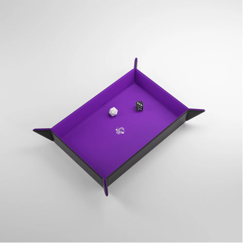Magnetic Dice Tray Rectangular: Black/Purple