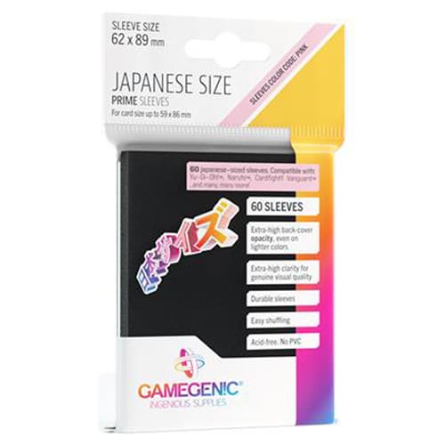 Gamegenic - Prime Japanese Sized Sleeves (60) - Black