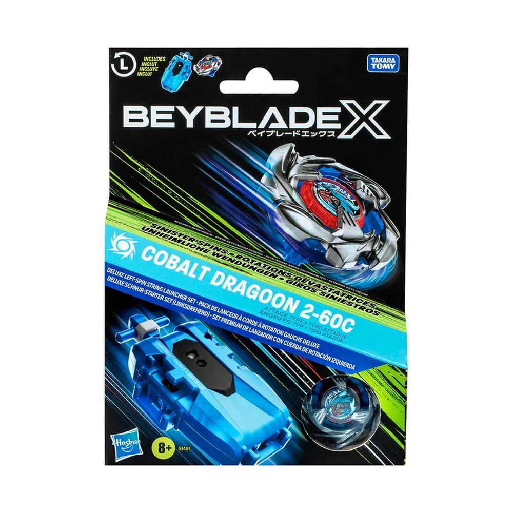 Beyblade X Cobalt Dragoon Deluxe String Launcher (L)