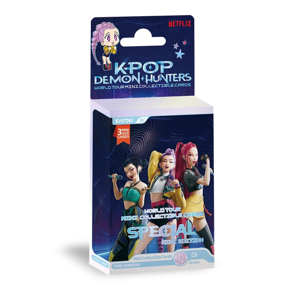 KPop Demon Hunters-Collectible Trading Cards-Special Mini Edition-Collector Box (4 packs)-001