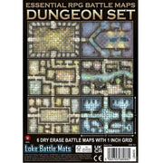 Essential RPG Battle Maps: Dungeon Set - 6 Wet/Dry Erase Battle Maps with 1 inch grid