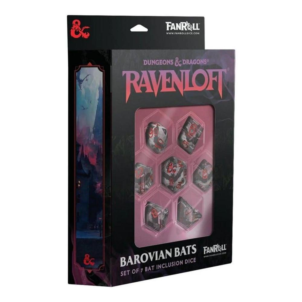 FanRoll Dungeons and Dragons Ravenloft Inclusion Dice Set - Bats