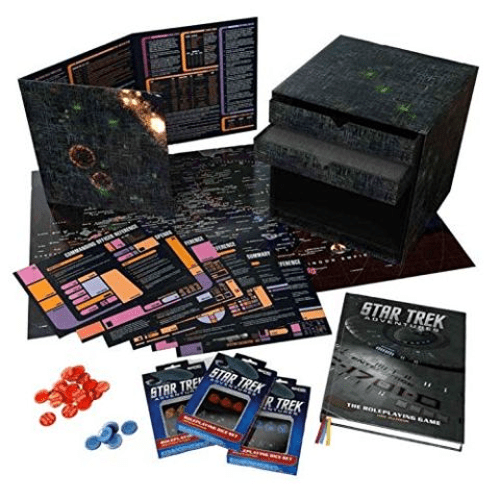 Modiphius Star Trek Adventures – Dés De Rôle Science Division – Set Officiel Avec 2 D20 Et 4 D6 Personnalisés – Pour Jeu De Rôle Star Trek