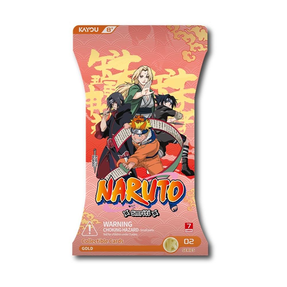 Naruto Smriti Collectable Cards - Earth Scroll - Series 02-A (Gold Edition) Blister - Booster Pack