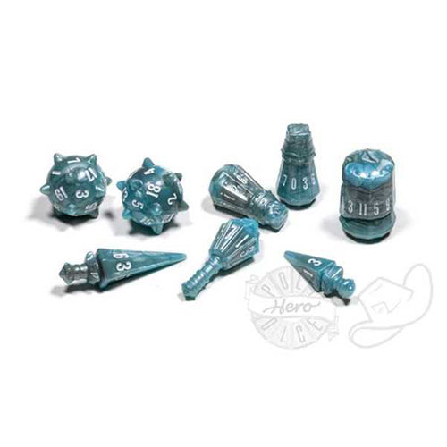 PolyHero Dice: Warrior 8 Dice Set Stalwart Storm