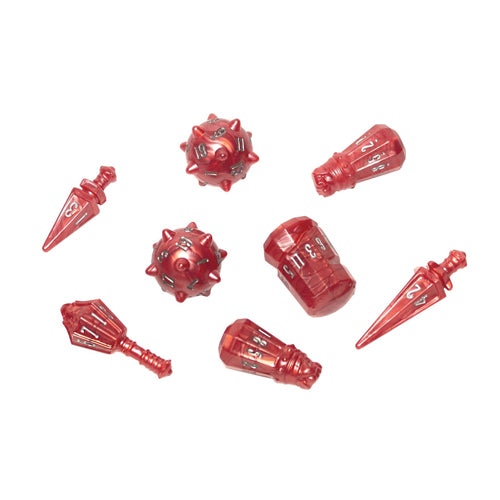 PolyHero Dice: Warrior 8 Dice Set Crimson Carnage