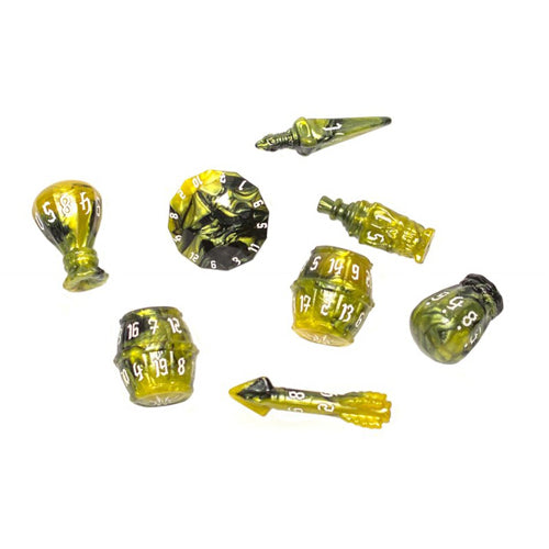 PolyHero Dice: Rogue 8 Dice Set Slick Serpent