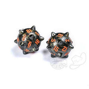 PolyHero Dice: Warrior 2d20 Spiked Balls Steel Grey