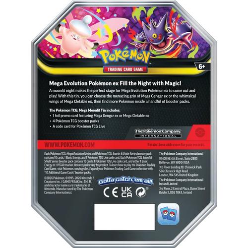Pokemon TCG: Mega Moonlit Tin - Mega Clefable