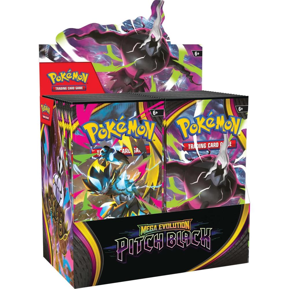 pokemon booster box philippines Pokémon TCG: Mega Evolution Pitch Black - offering a high level Color:Glacier New common card has card-color:C