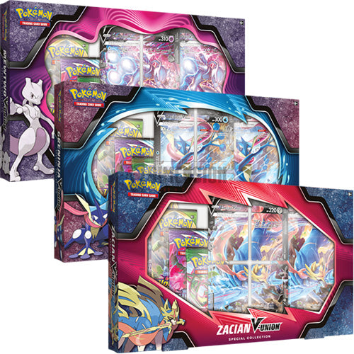 Pokemon TCG: Mewtwo/Greninja/Zacian V-Union Box - 3 Set
