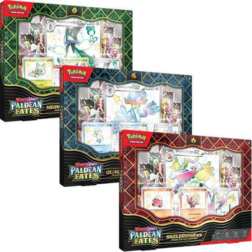 Pokemon TCG: Scarlet & Violet 4.5 Paldean Fates Premium Collection - 3-Set - Meowscarada/Quaquaval/Skeledirge