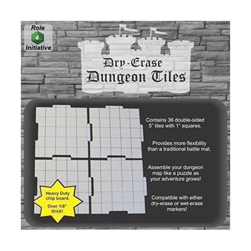 Dry Erase Dungeon Tiles: White 5" Square (36 per pack)