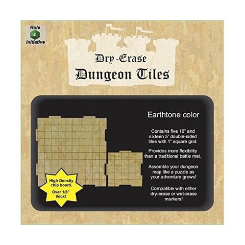 Dry Erase Dungeon Tiles: Earthstone Square Mixed Pack (16x5" 5x10")
