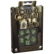 Q-Workshop Call of Cthulhu Green &amp; Glow in the Dark Dice Set