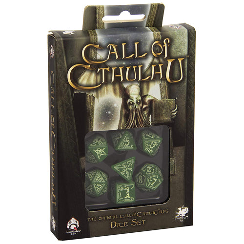 Q-Workshop Call of Cthulhu Green &amp; Glow in the Dark Dice Set