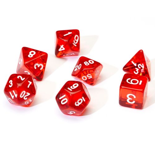 Translucent Red Poly Set