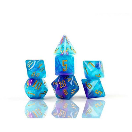 Cerulean Nebula Poly Set - Sirius Dice