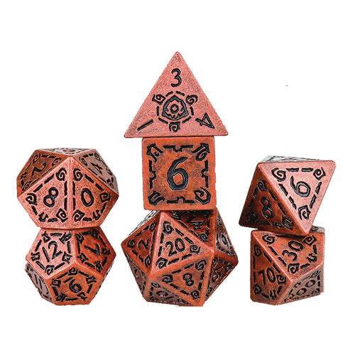 Illusory Metal Copper Poly Set - Sirius Dice