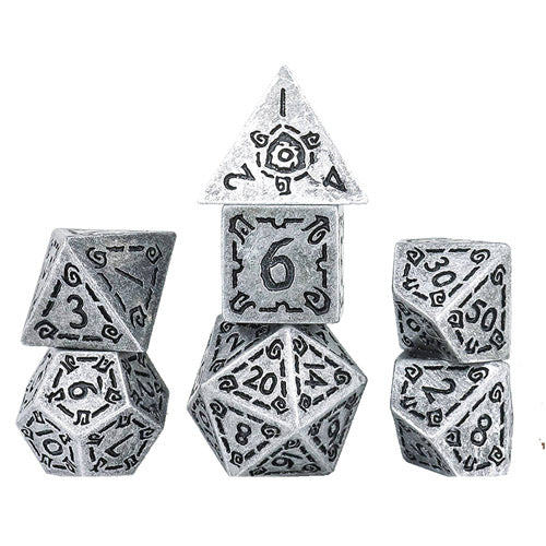 Illusory Metal Silver Poly Set - Sirius Dice