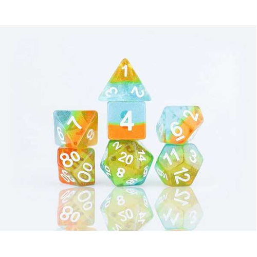 Celestial Ocean Dusk Polyhedral Dice Set - Sirius Dice