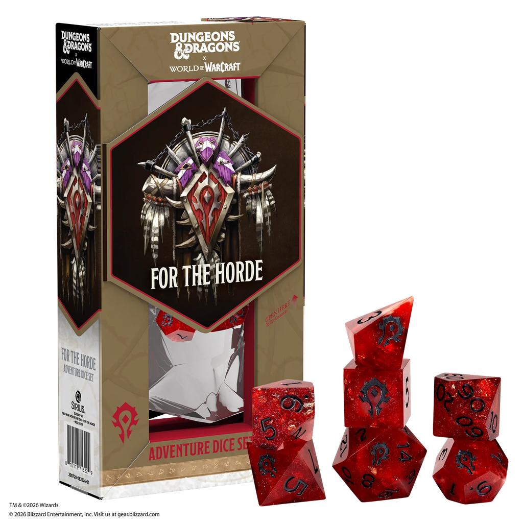 Dungeons and Dragons x World of Warcraft Adventure Dice Set - For the Horde
