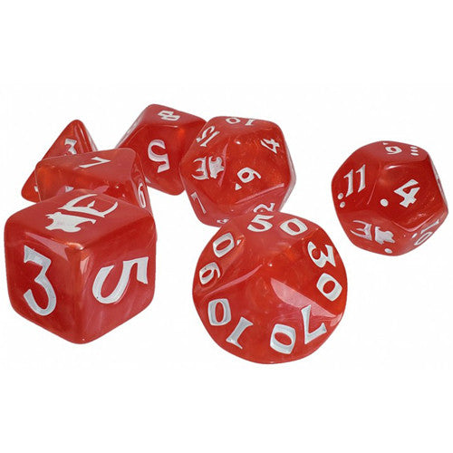 Munchkin Polyhedral Dice Set Red/White