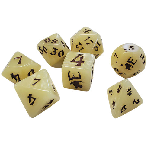 Munchkin Polyhedral Dice Set Tan/Brown